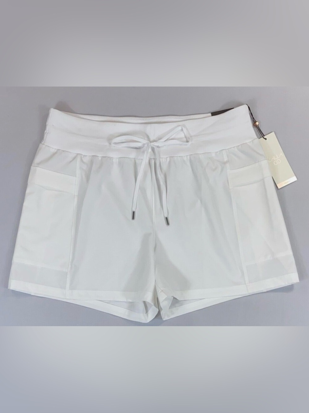 Women's BNWT Calia Journey Collection 4" Mid Rise Cargo Shorts White Size XS